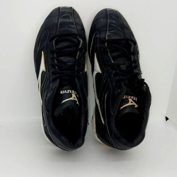 Mizuno Franchise 6 Men's Pre-owned Black & White Baseball Cleats - sz. 7 1/2 - Picture 3 of 6